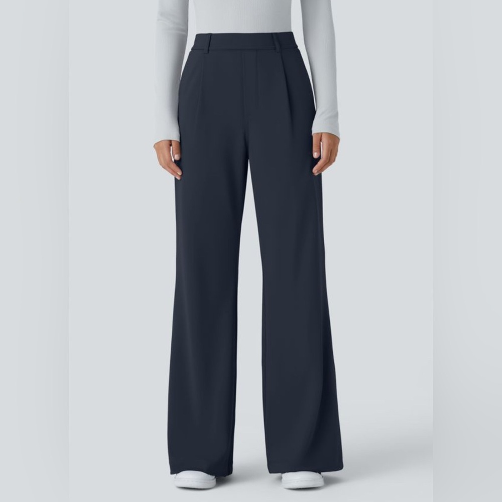 Halara High Waisted Pocket Work Flare Pants - Size Large Tall, NWT - Picture 5 of 8